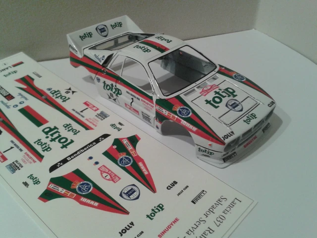 DECALS / CALCAS al agua escala 1/32 Lancia 037 Totip Rally Madeira 1985 ...