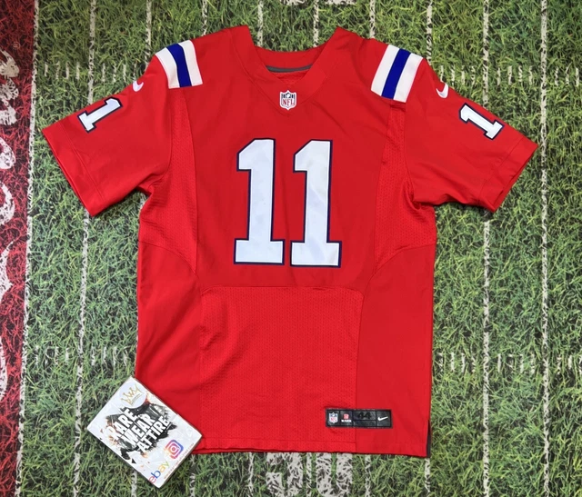 Nike New England Patriots Julian Edelman sz 44 red On Field Football Jersey