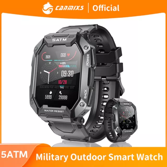 Outdoor Sports Smartwatch - IP68 Waterproof Health Monitor Bluetooth