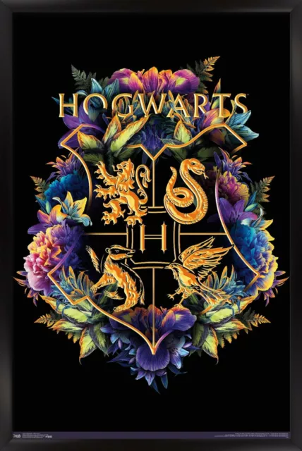 The Wizarding World: Harry Potter - Floral House Crests 14x22 Poster