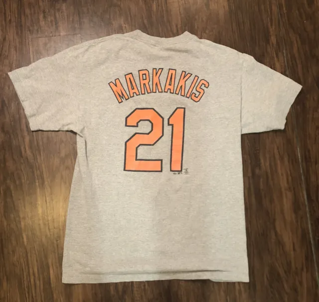 2010's BALTIMORE ORIOLES MARKAKIS #21 MAJESTIC TEE Y - Classic American  Sports