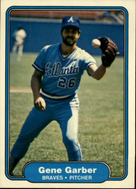 1982 CARTE DE baseball Fleer Atlanta Braves #434 Gene Garber EUR 1,62 ...