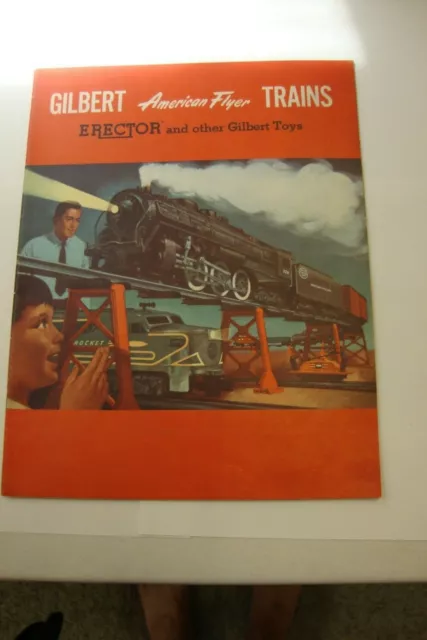 1954 Vintage  AMERICAN FLYER TRAINS, ERECTOR & TOY CATALOG - 1954 MINT