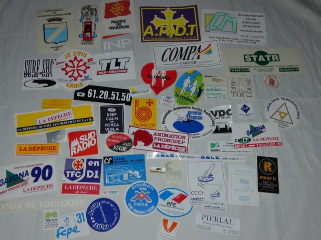 Lot De 14 Autocollants Vintage Angelus Duke University Années 50 - Décor Bleu