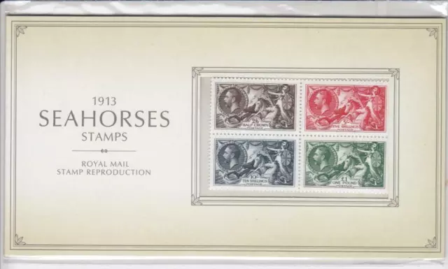 Gb 2013 Royal Mail Presentation Pack Seahorses Facsimile Limited Edition Reprodu