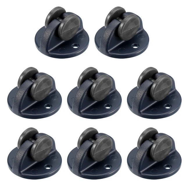 Mini Caster Wheels, Plastic Paste Pulley for Trash Can, Container (8Pcs, Blue)
