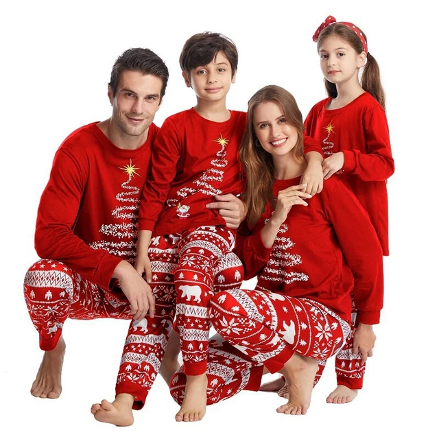 Christmas Pyjamas Xmas PJs Family Matching Adults Kids Nightwear Set Gifts S-4XL