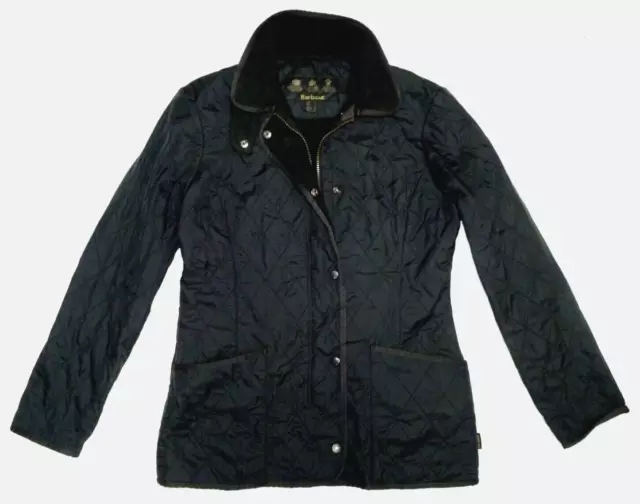 Barbour Cavalry Polarquilt Quilted Jacket Black Size UK 10  RPP £169