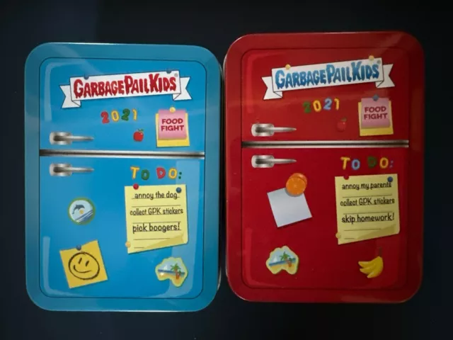 2021 Series 1 Garbage Pail Kids Food Fight *Empty* Fridge Tin Set 2