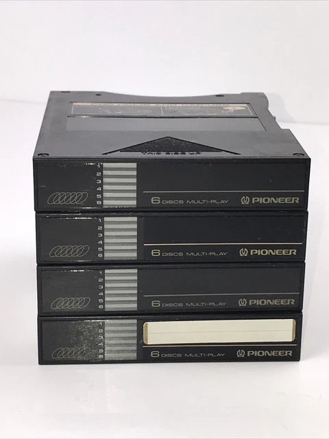 Pioneer Lot of 4 PRW 1023 6-Disc Multi-Play CD Cartridge Magazine Compact Disc