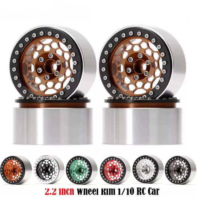 2.2" Alloy Beadlock Wheel Rim RC Hub for 1/10 RC Rock Crawler Car Axial Wraith