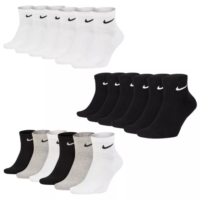 Unisex NikeSocken Socken Sportsocken Everyday Cotton Cushioned Ankle Quarter NEU