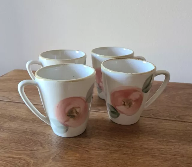 4 x Robert Gordon Australian Art Pottery Orchard Blossom Ceramic Mugs