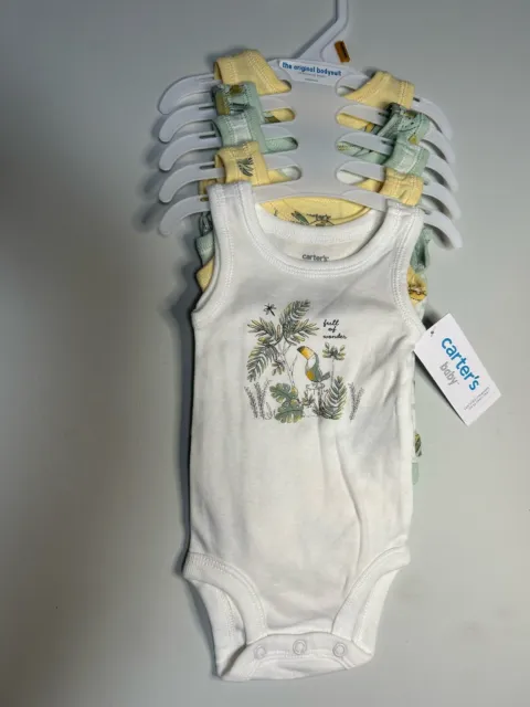 Carters Baby Boy 5 Piece Knit Sleeveless Shirt Set Size NB NWT