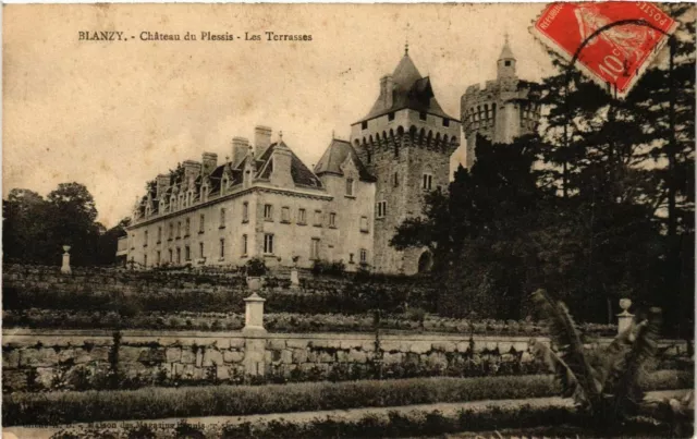 CPA AK BLANZY - Chateau du Plessis - Les Terrasses (437259)