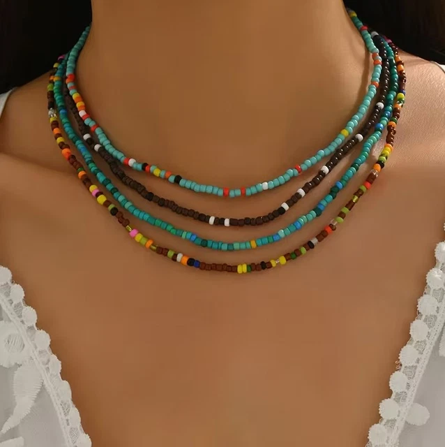 Collier Fantaisie La Fée Carabosse - Style Ancien, Perles Et Oxydes Rouges, Modèle W620 - Occasion