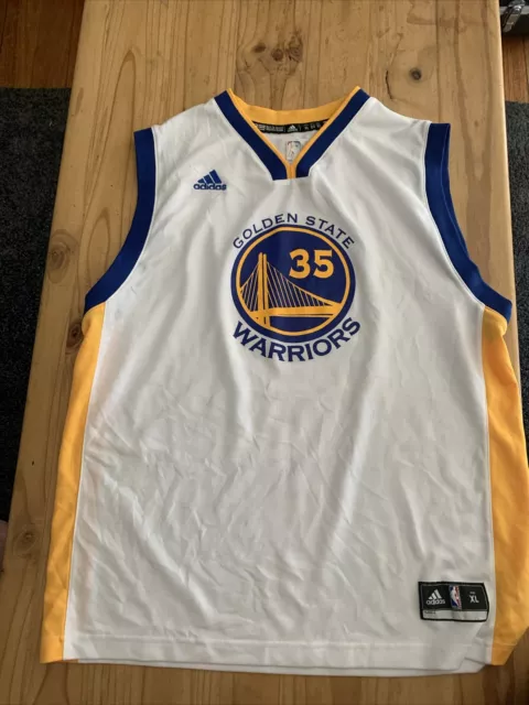 ADIDAS GOLDEN STATE WARRIORS KEVIN DURANT Swingman JERSEY SZ XL WHITE NBA