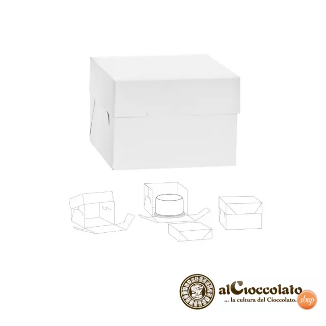 Box Confezione Scatola Porta Torta Decora In Cartone Torte Dolci Varie Misure
