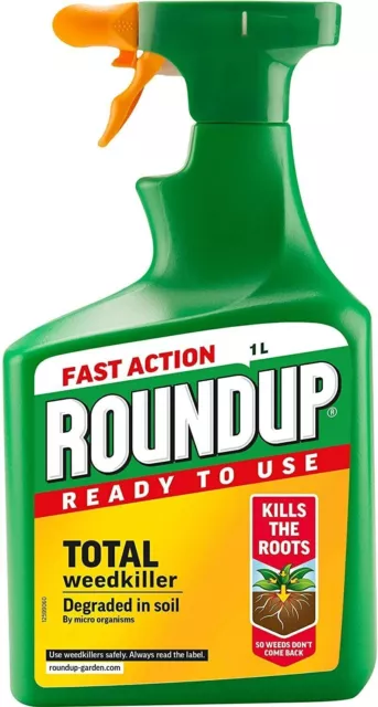 Weedkiller 1L Fast Acting Roundup Ready To Use Concentrate Clear Weed Killer-Uk