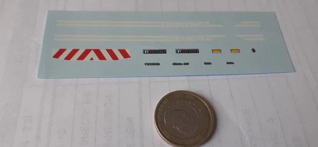 decals decals gendarmerie sur renault 21 turbo abs 1/43