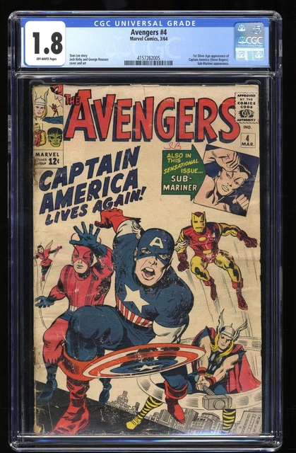 Avengers #4 CGC GD- 1.8 See Description 1st Silver Age Captain America/ Bucky!