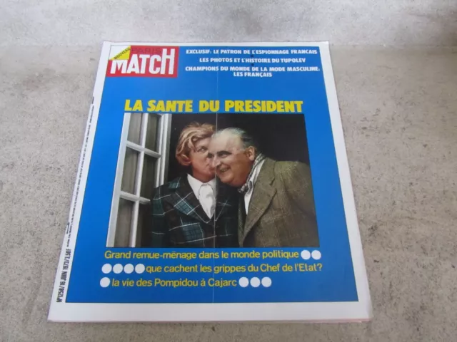 Paris Match N°1258 16/06/73 Pompidou Hallyday Vartan Tupolev Adjani M.mathieu