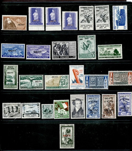 ITALY TRIESTE LOT LH OG cpl.sets  w/Sc.CAT VAL. $90.00+ / NO FAULTS,BRIGHT COLOR