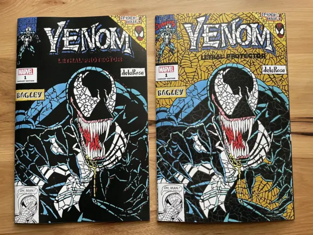 Venom Lethal Protector II #1 Shattered Variant SET (Gold/Black error)