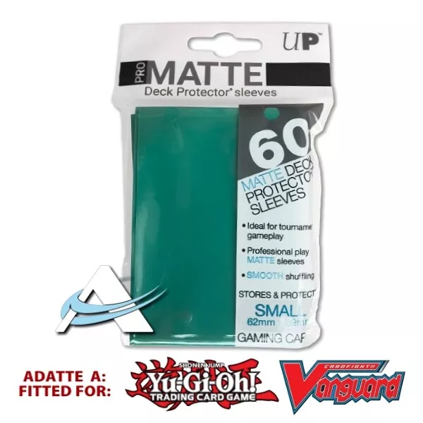 60 Bustine Protettive NEW Ultra PRO MATTE Small Mini Size Sleeves • Verde Acqua