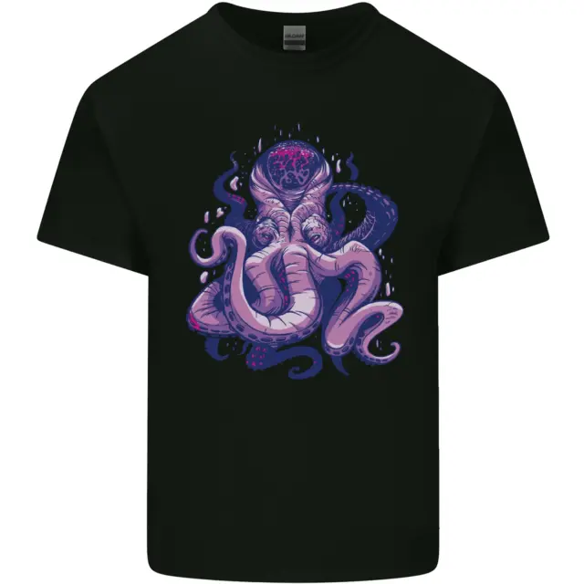 Purple Cthulhu Kraken Octopus Mens Cotton T-Shirt Tee Top