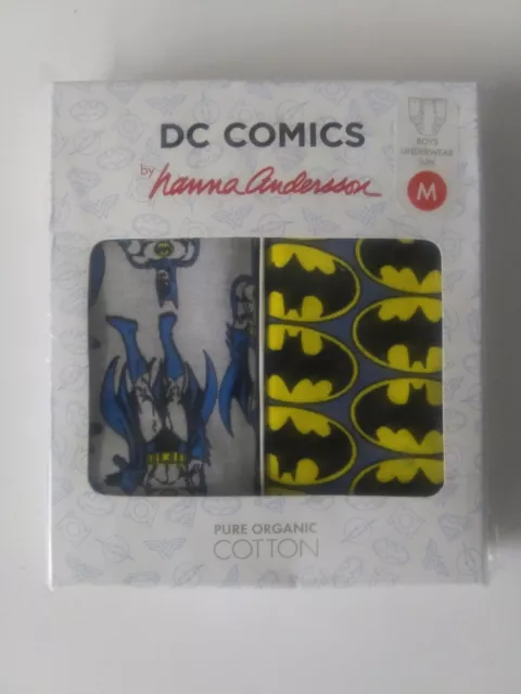 New! Hanna Andersson DC Comics Boys Underwear Pure Organic Cotton 2-pk Size M