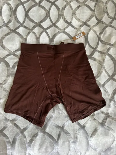 KIM KARDASHIAN SKIMS Shorts Boxer Brown color Size Small XS New with ...