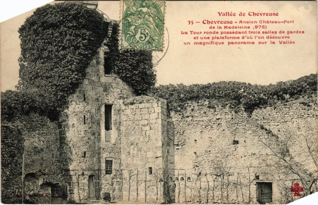 Carte Postale Ancienne 78 Chevreuse Château De La Madeleine Tour