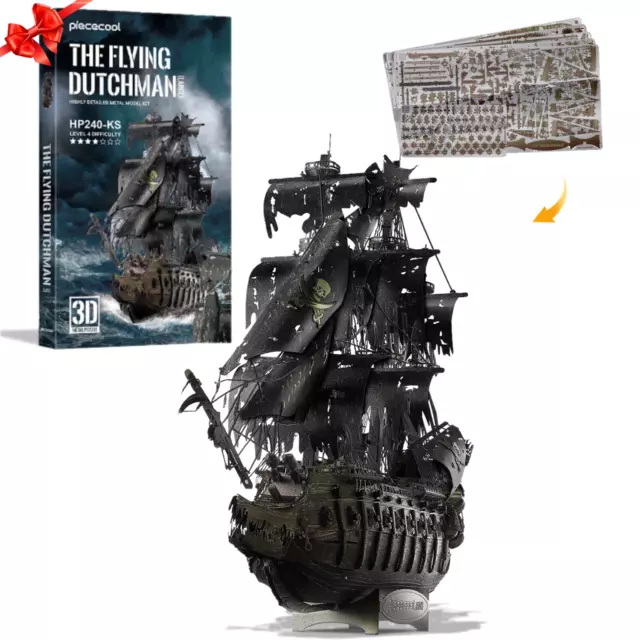 Piececool Pirate Ship Flying Dutchman 3D Laser Cut DIY Model Hobby Building kit