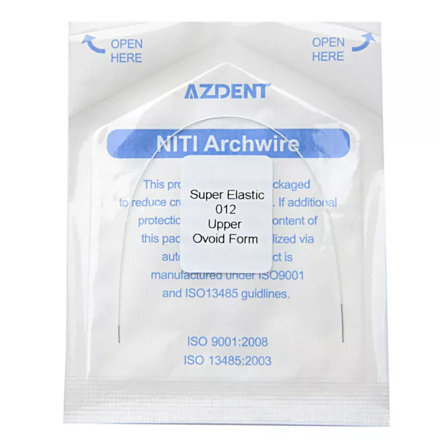 50Bags Orthodontic Arch Wire Super Elastic NITI White Color 016 Upper AZDENT UK 2