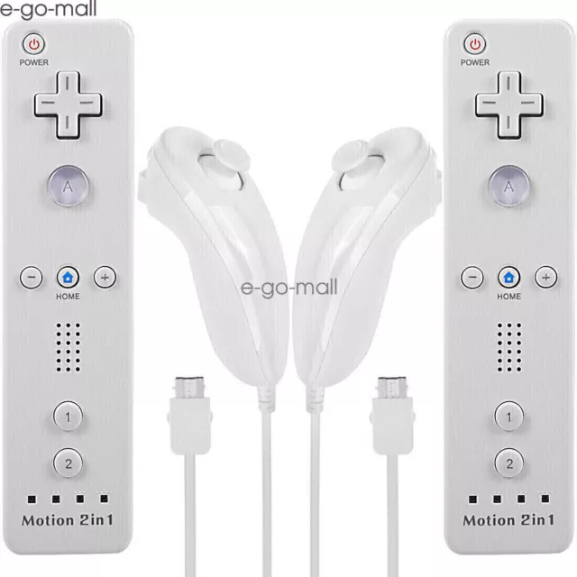 Built-in Motion Plus Wii Remote and Nunchuck Controller for Nintendo Wii Wii U 3