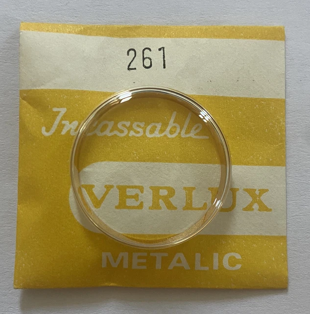 Verre De Montre Rond 15,9 Mm Pour LIP R.100 - Bague Dorée Panoramique