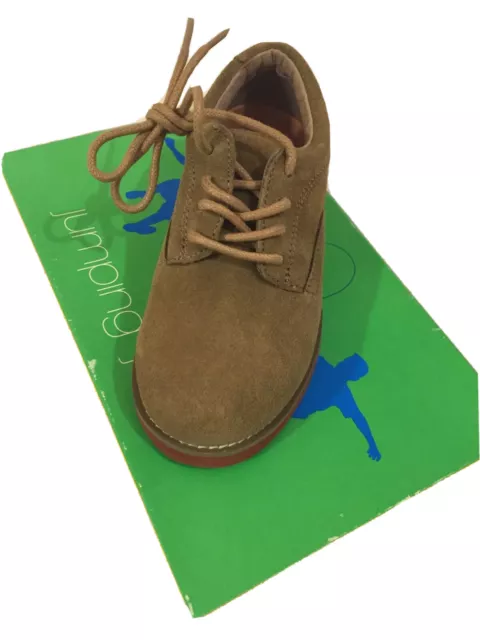 Jumping Jacks BOYS KIDS Brown Suede Buck Dress Shoes 9.5 WDE-NIB Retail $55-69