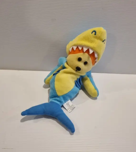 Smiles the Shark Bear Beanie Kid Soft Toy Plush tracked Postage
