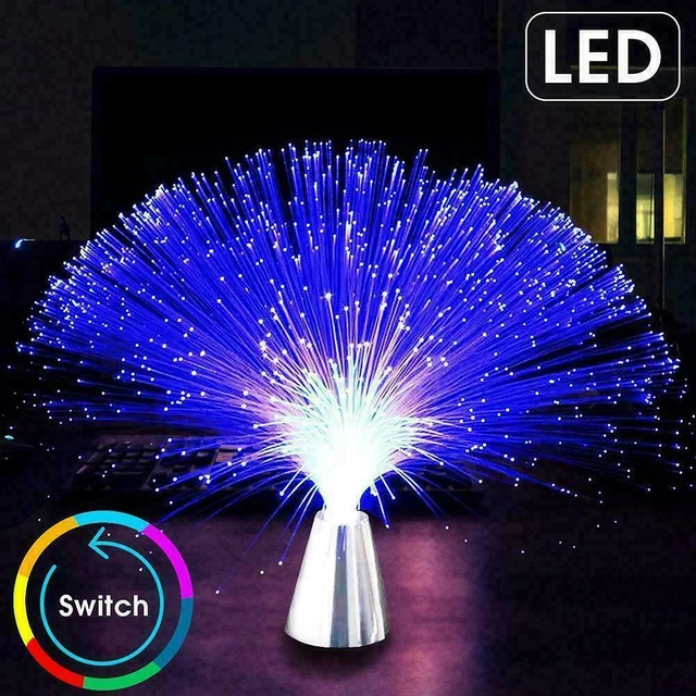 FIBRE OPTIC ICE Crystal Lamp Colour Changing Sensory OPERATED BATTER