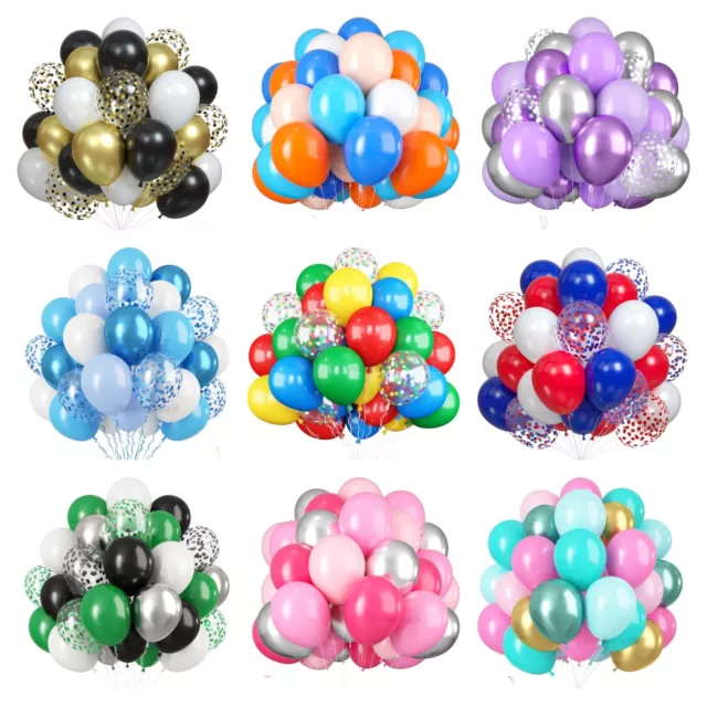 100 X Latex PLAIN BALOON BALLONS helium BALLOONS Quality Party Birthday Wedding