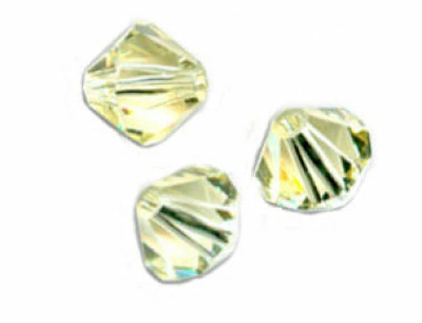 site parisien  20 PERLES TOUPIES SWAROVSKI  5mm   JONQUIL