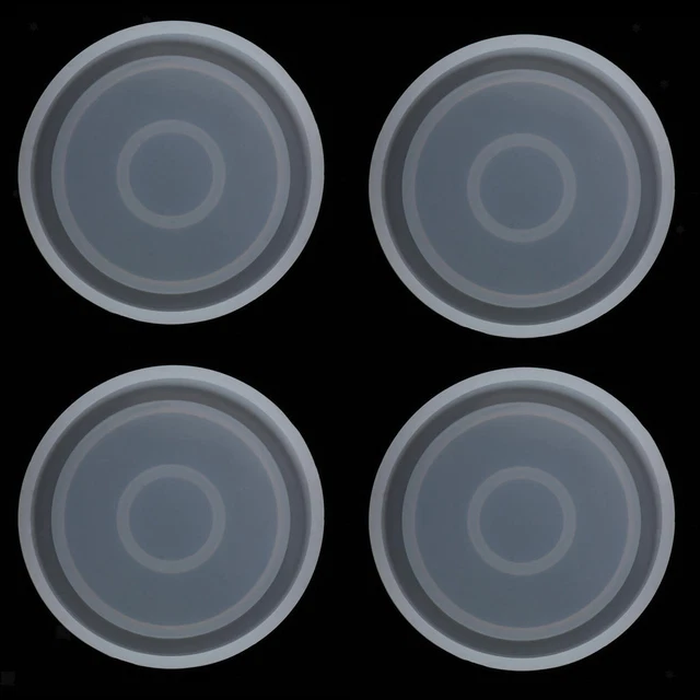 4 Sets Coaster Cup Mat     Silikonform für DIY Epoxidharzguss