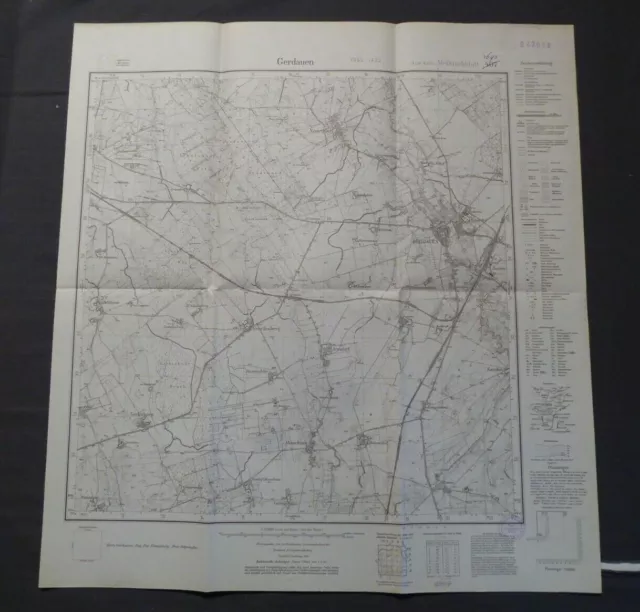 1693 Gerdauen / Schelesnodoroschny, Ostpreußen Landkarte 1938 Messtischblatt