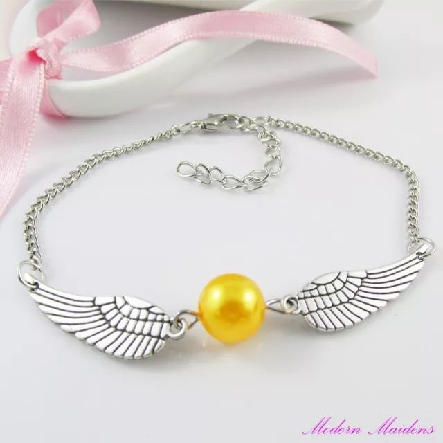 Harry Potter Inspired Golden Snitch Charm Bracelet 20cm