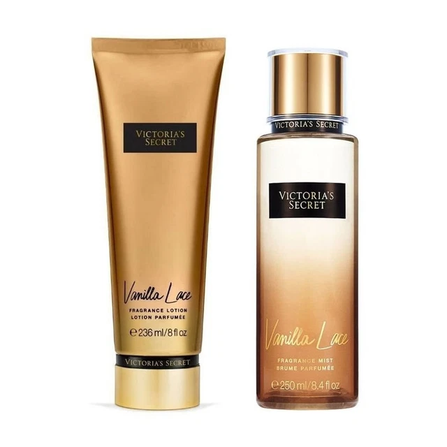Victoria's Secret Vainilla Encaje Cuerpo Niebla Y Loción Set Edición Limitada