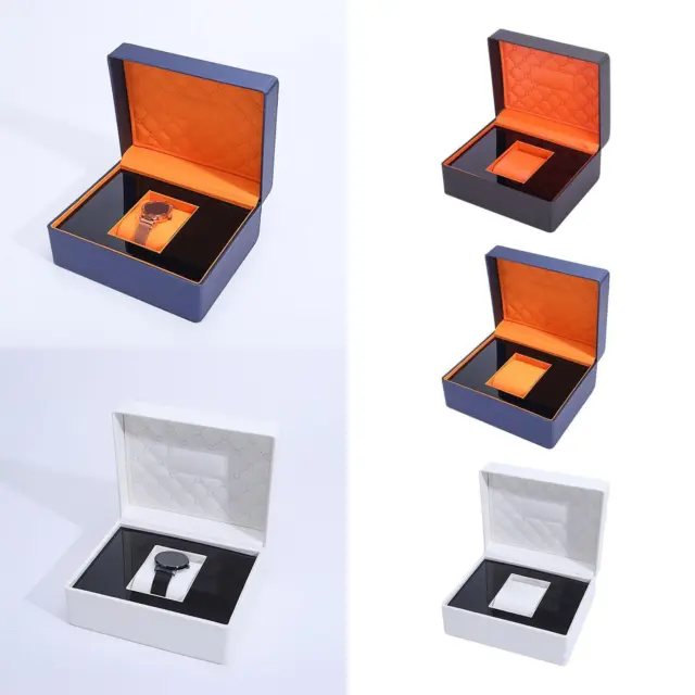 Boîte de rangement pour montre unique, vitrine de montre-bracelet en cuir PU