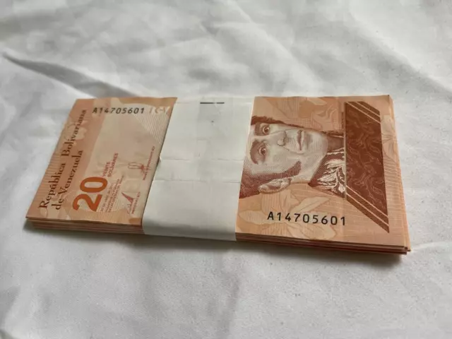 VENEZUELA 20 DIGITALES banknotes 100 2021 UNC 20 million bolivar BUNDLE -BEST-