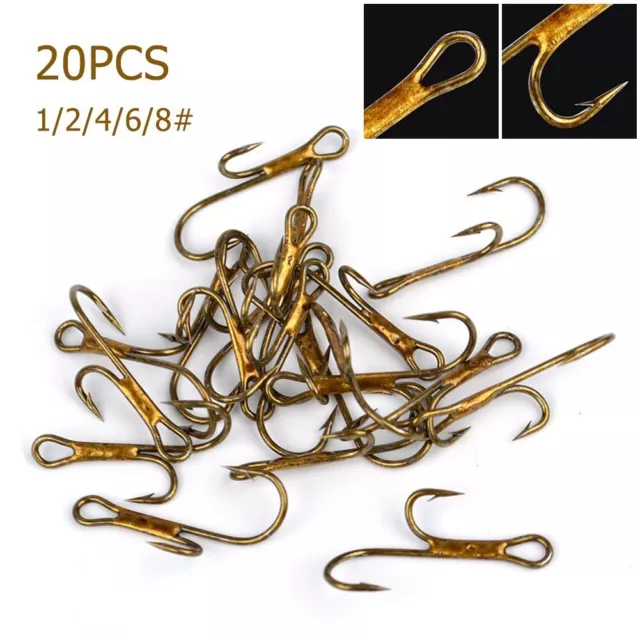 20pcs Crochet Double Pêche Manivelle Ultra Gadgets Rechange Neuf