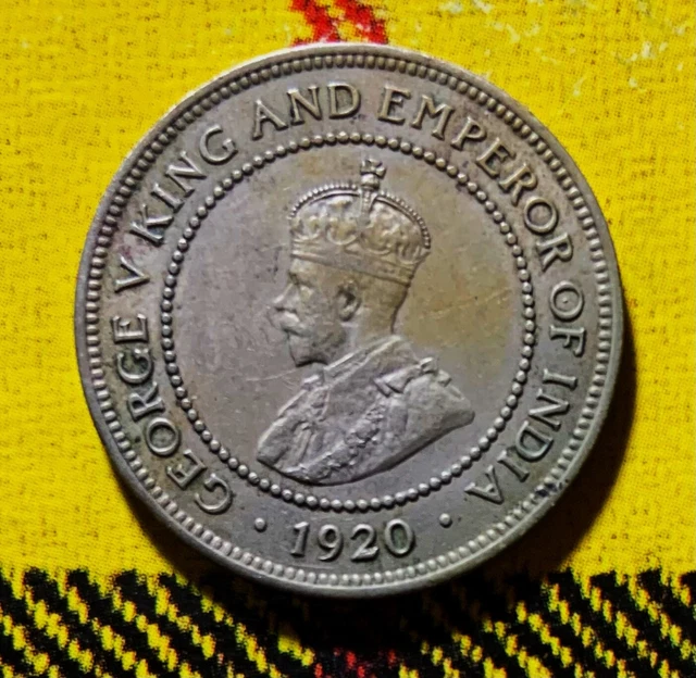 JAMAICA 1/2 penny  1920 KM25 VF copper-nickel 25mm,  George V
